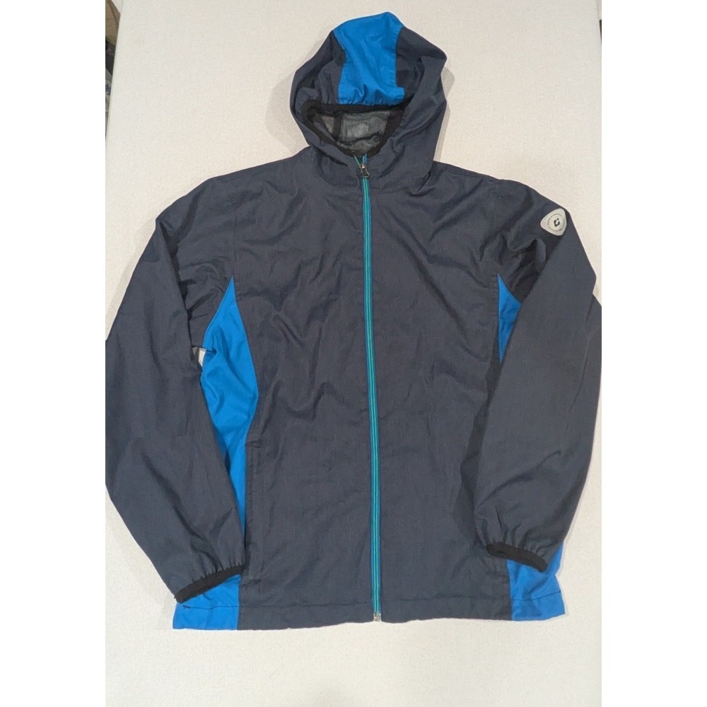 Killtec Windbreaker Jacket Boys Size 14 Navy Blue Excellent Waterproof Hooded